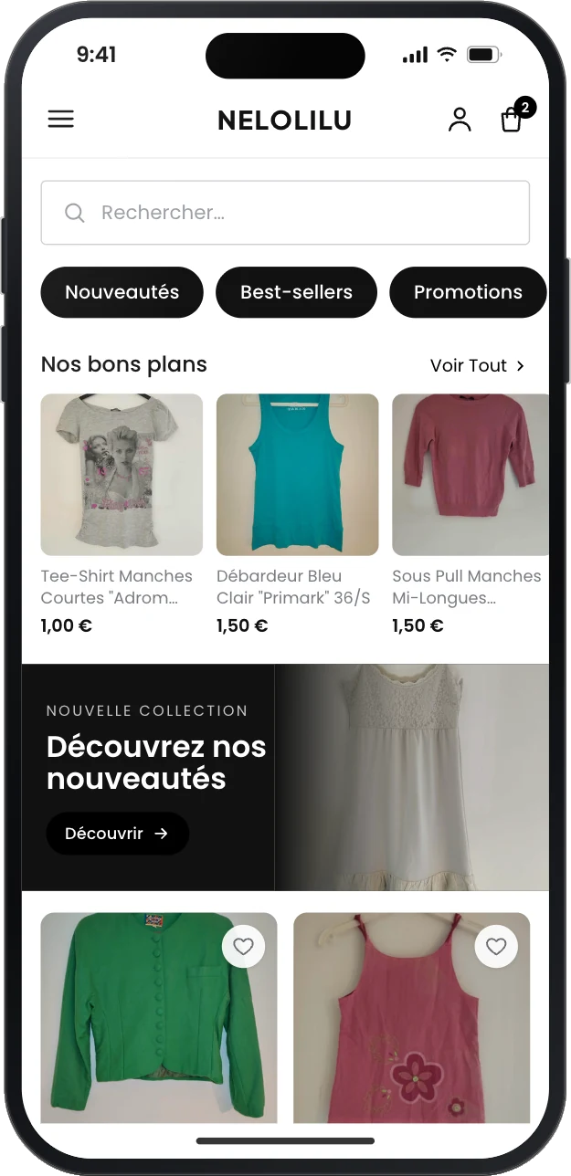 Application mobile de Nelolilu