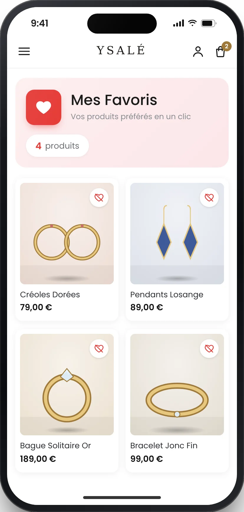 Des favoris qui deviennent des cadeaux : Ysalé