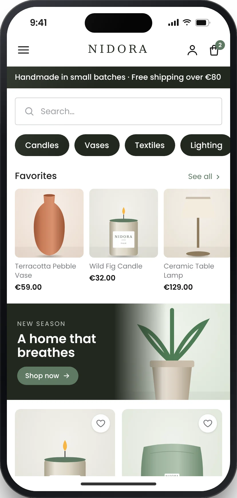 Style your storefront like a room : Nidora