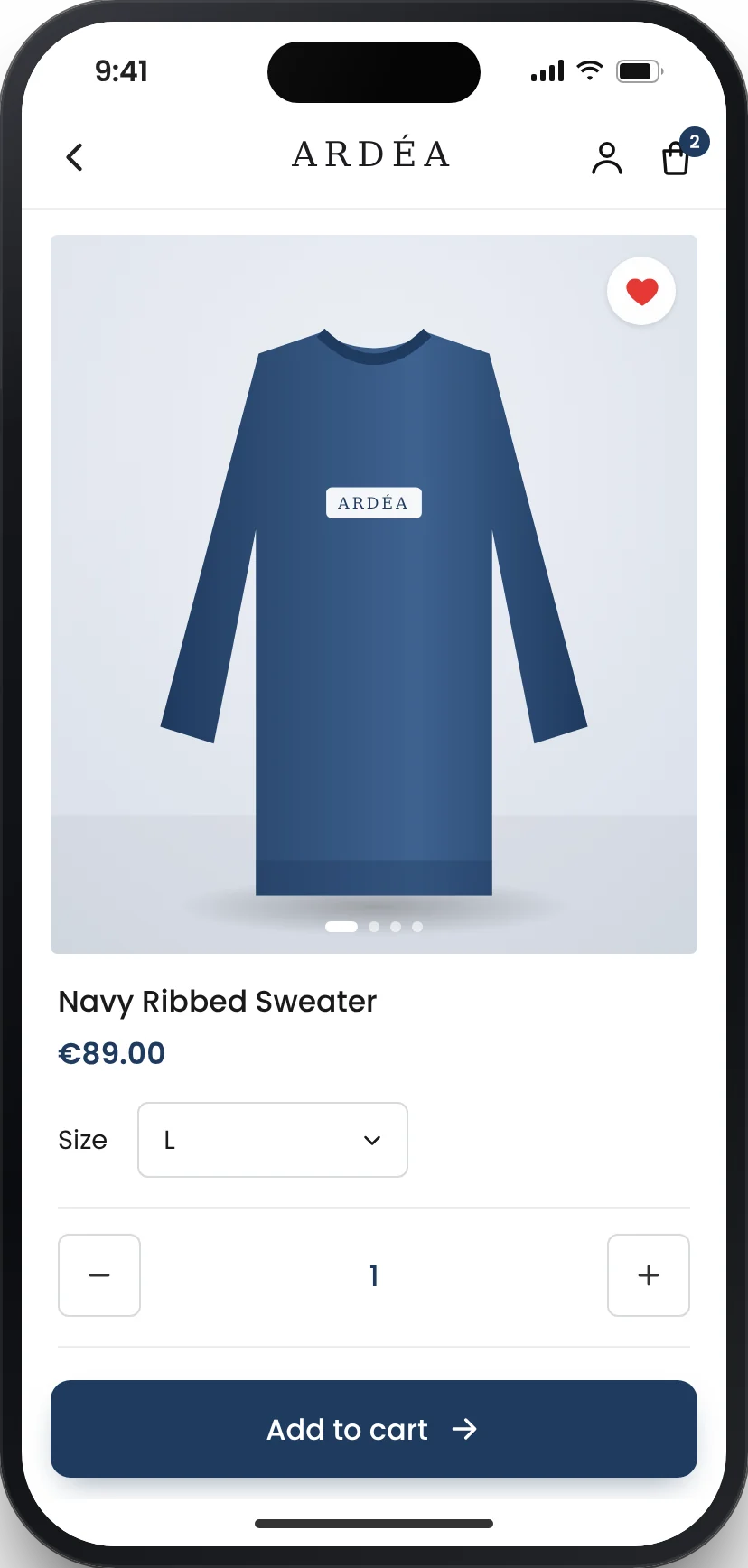 Never lose a sale over a size : Ardéa